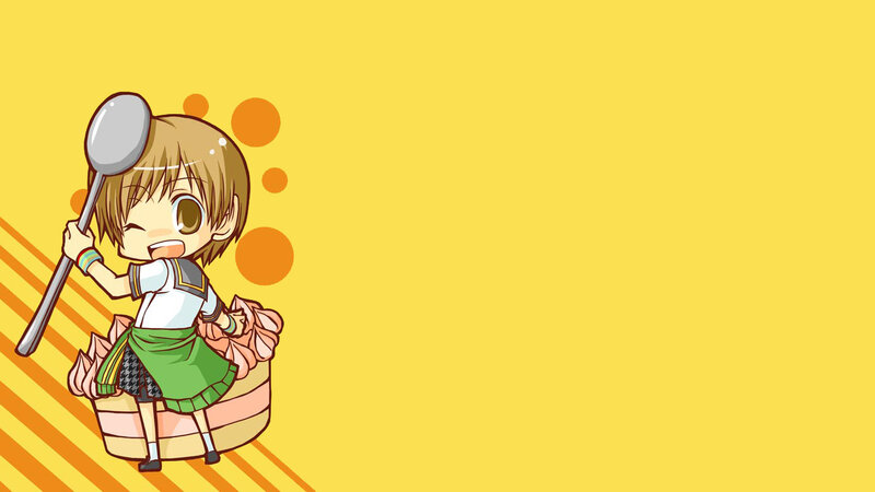 chibi character with spoon