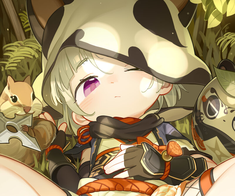 Chibi Character with Squirrel