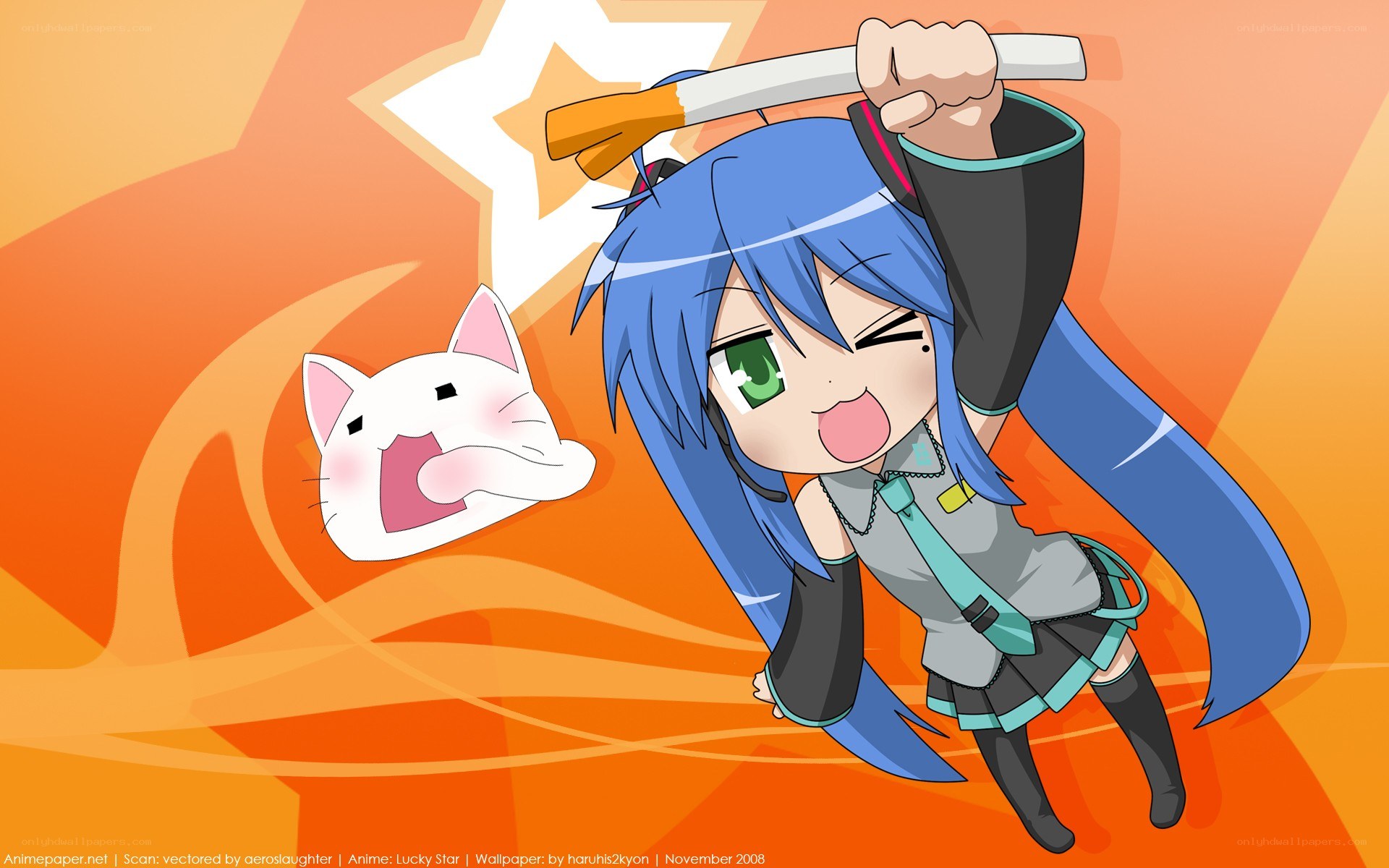 Chibi character with sword
