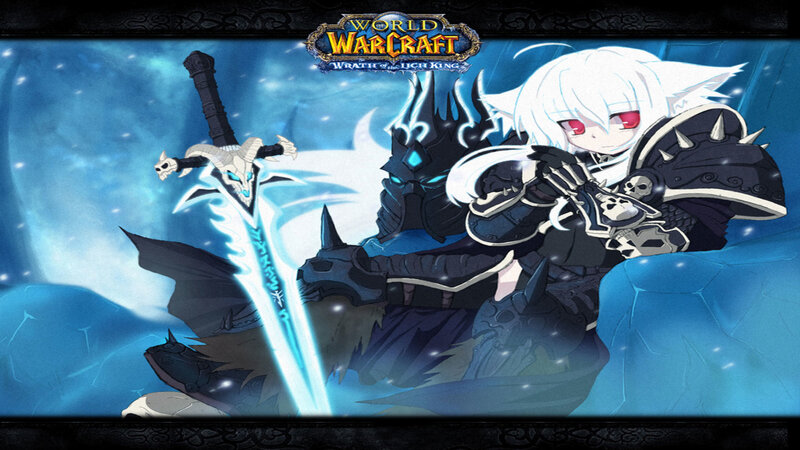 Chibi Character with Sword — Blue, Dramatic, Anime