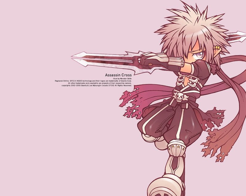 Chibi Character with Sword — Pink, Dynamic