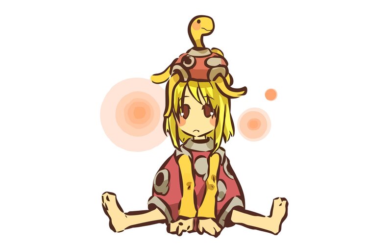 chibi character with turtle hat