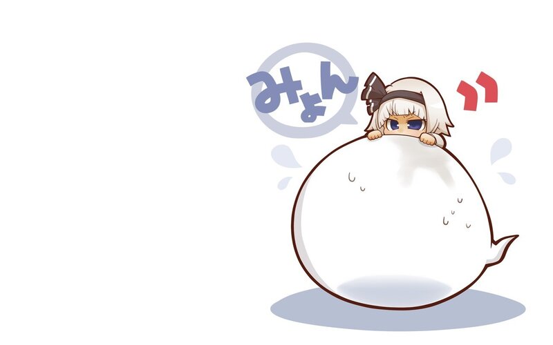 Chibi Character with Whale