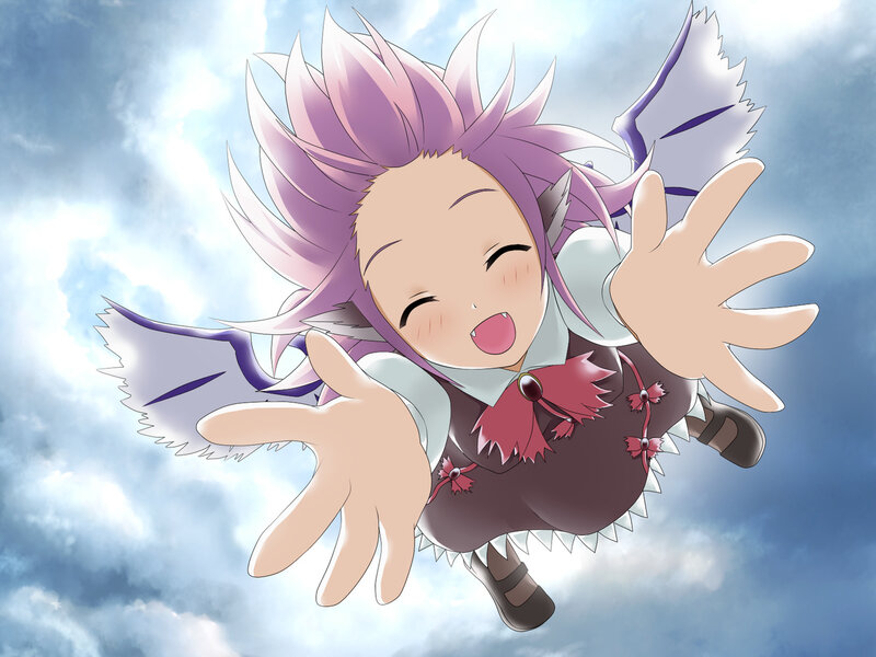Chibi Character with Wings — Purple