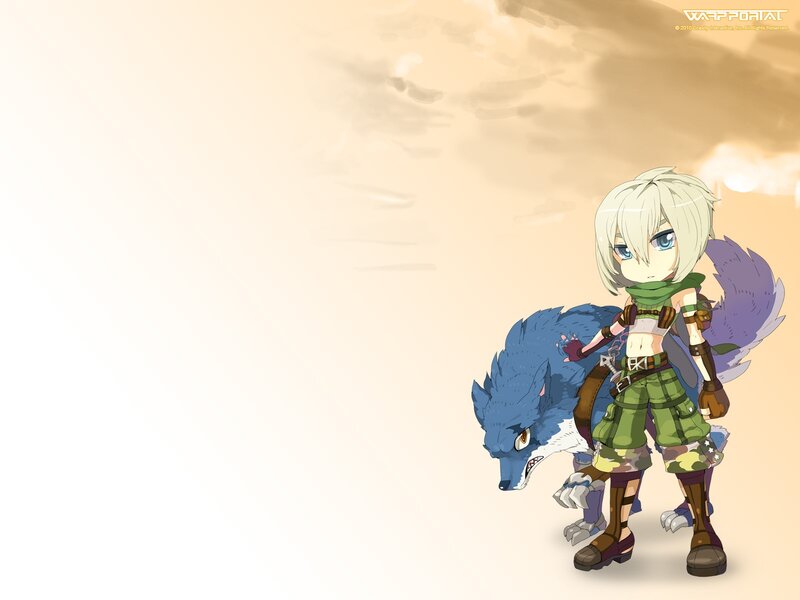 Chibi Character with Wolf