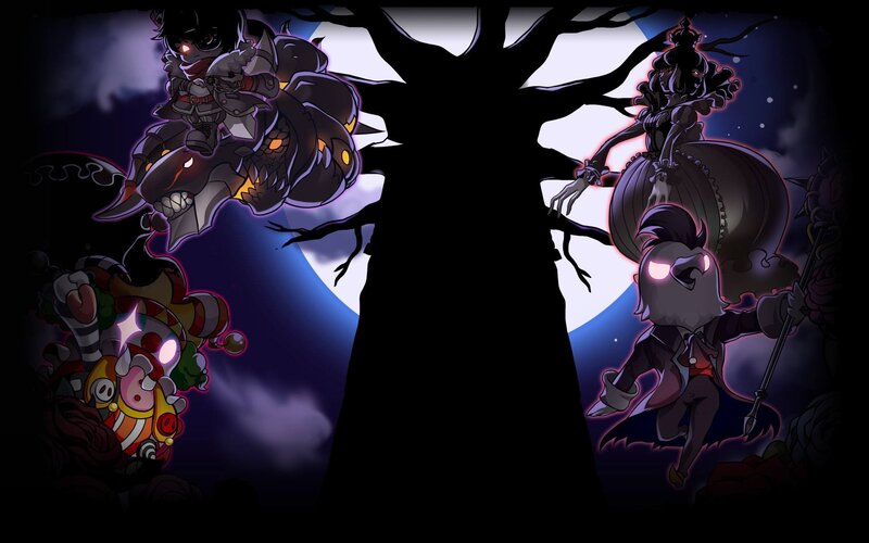 Chibi Characters Around Tree