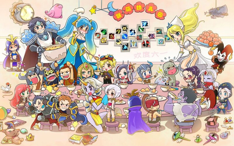 Chibi Characters at a Feast