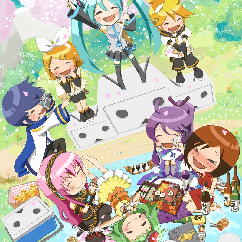 Chibi Characters at Picnic — Green