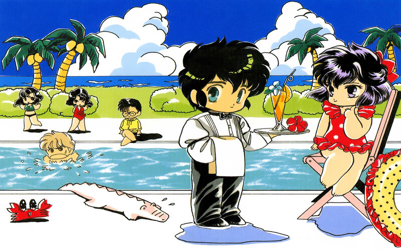 Chibi Characters at Pool