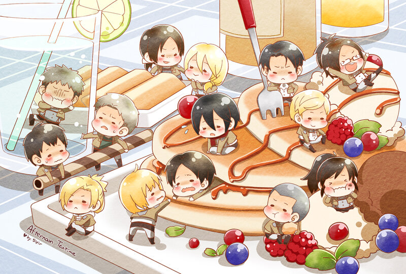 Chibi Characters at Tea Time