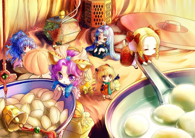 Chibi Characters Cooking