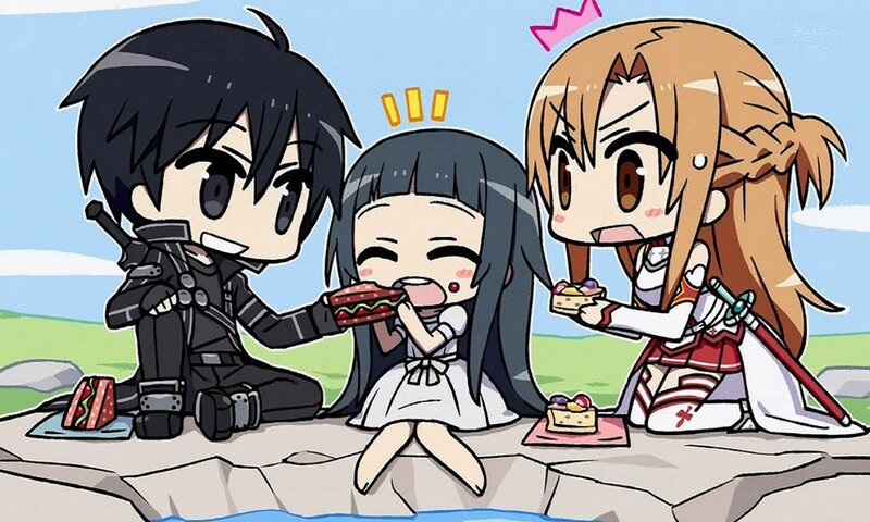 Chibi Characters Eating