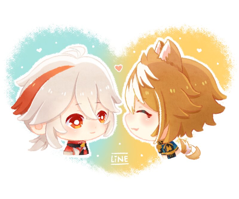 Chibi Characters Facing Each Other