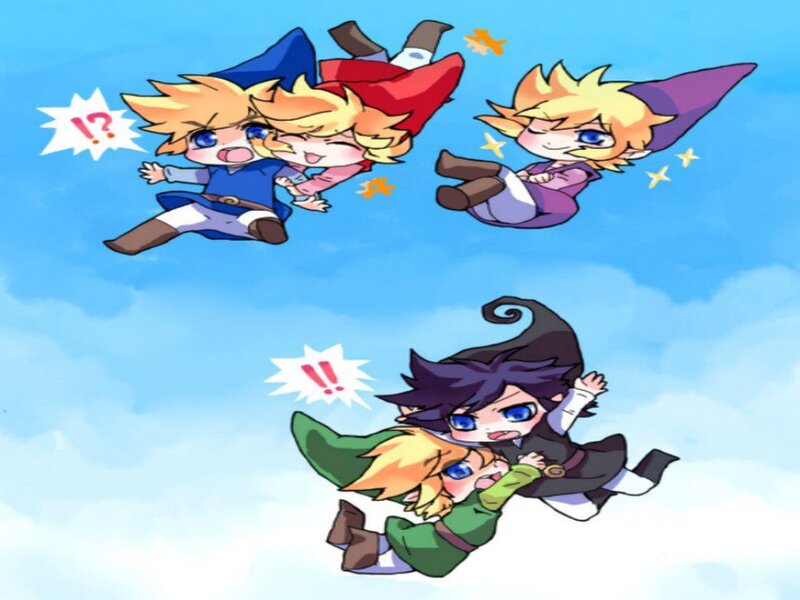 Chibi Characters Falling