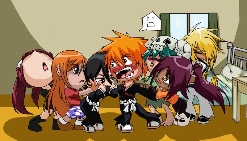 Chibi Characters Fighting — Orange