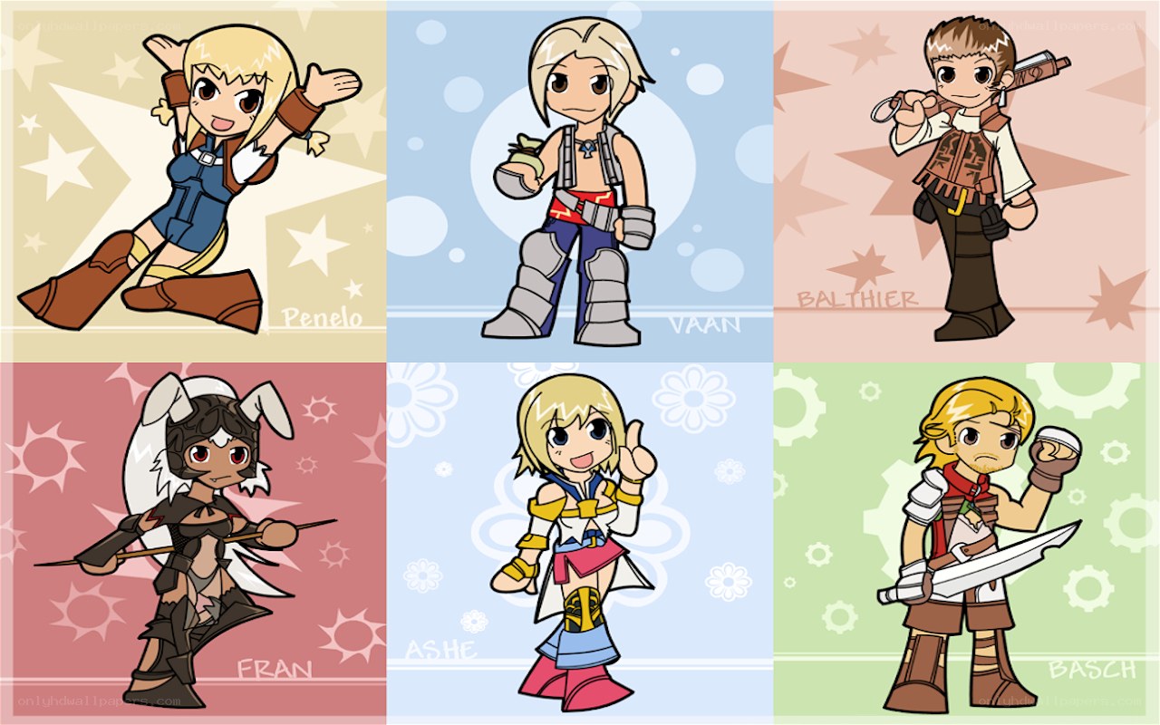 Chibi characters from a fantasy game