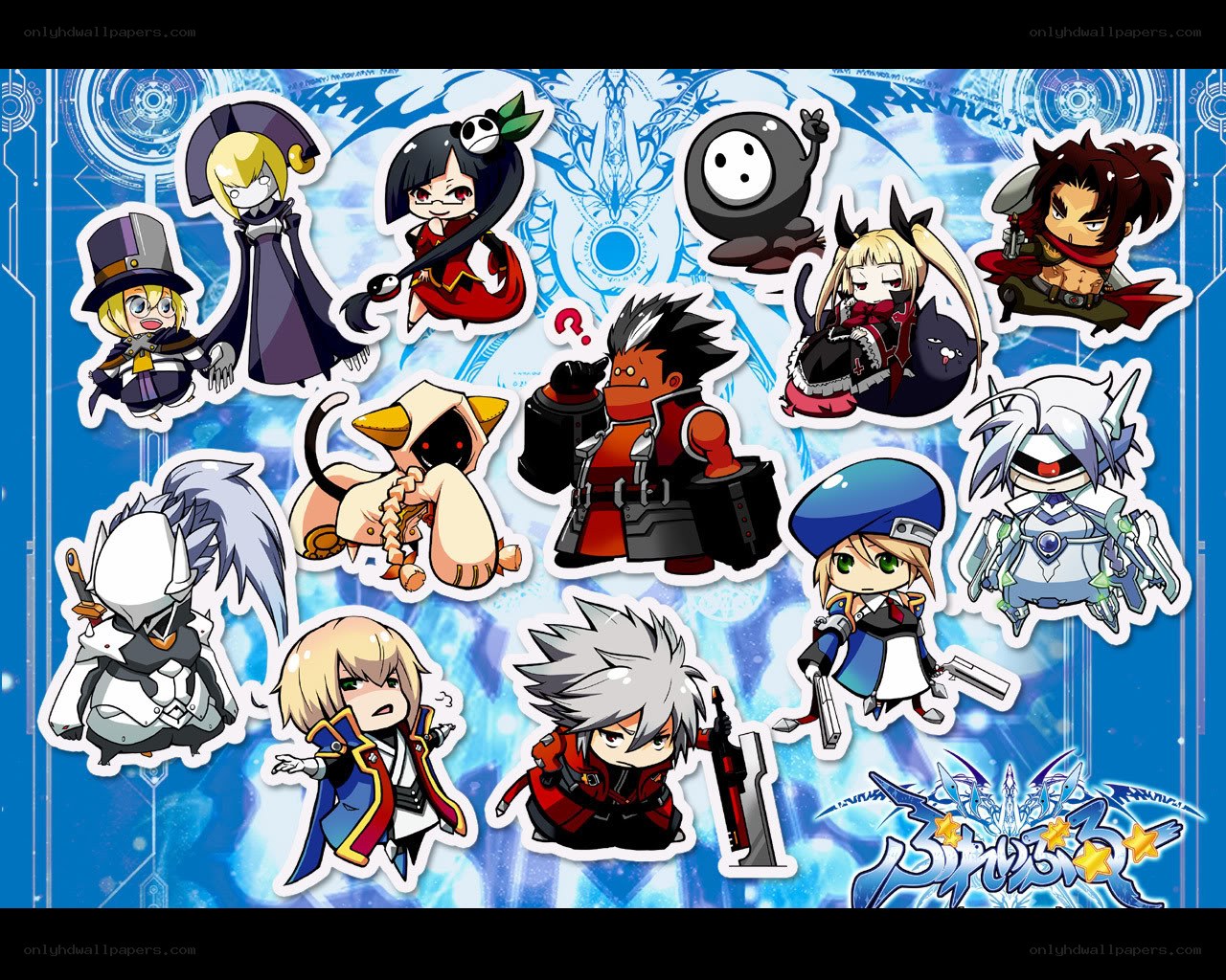 Chibi characters from a fantasy game