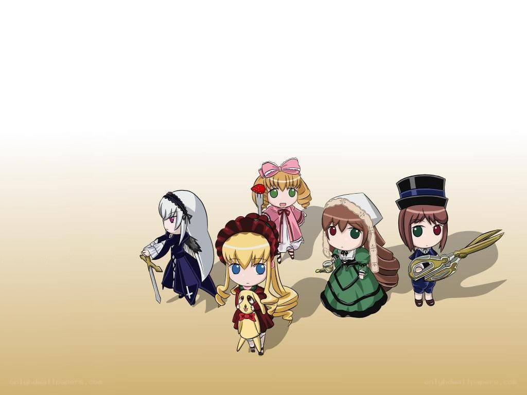 Chibi characters from a fantasy series