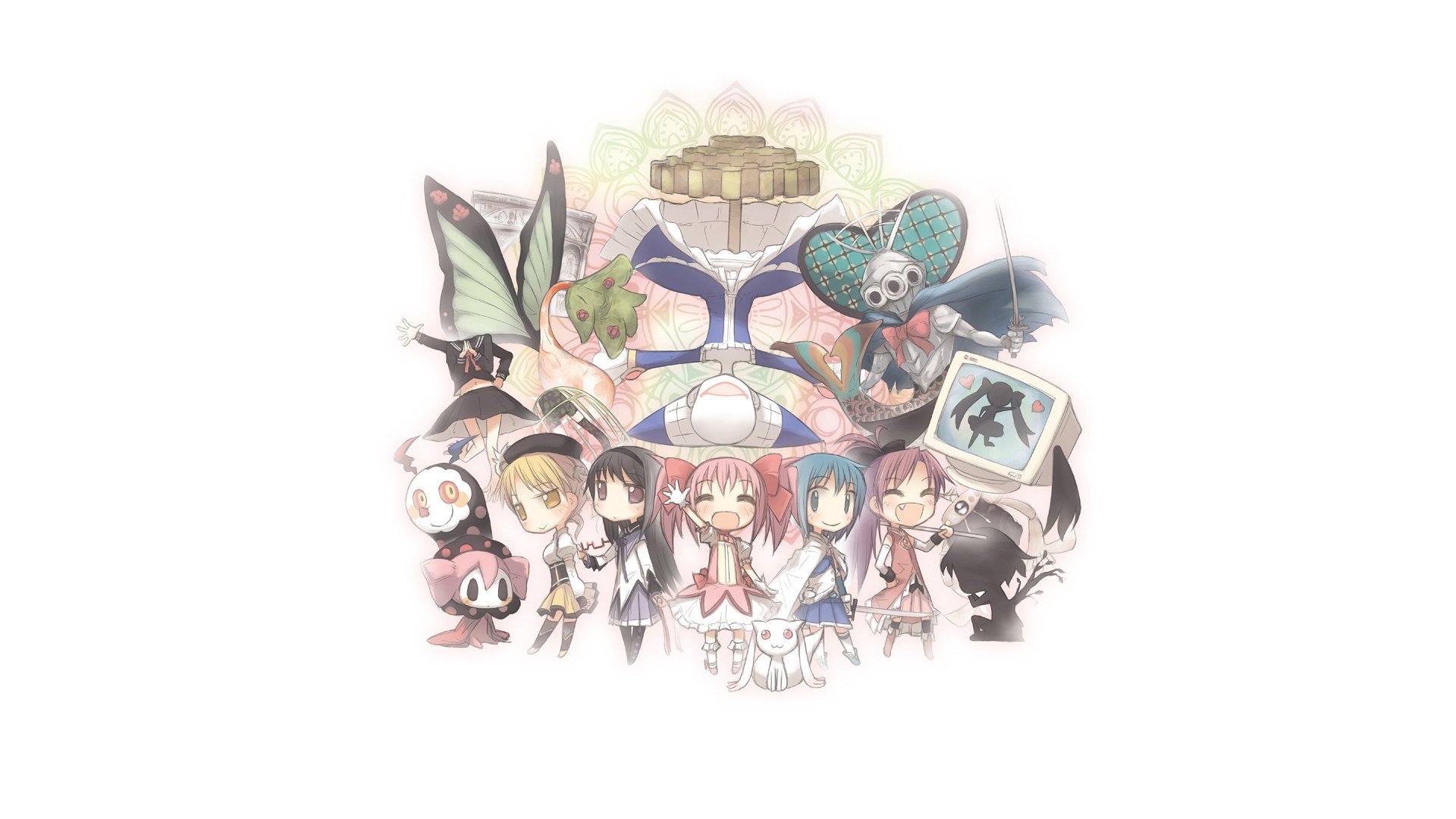 Chibi characters from a fantasy series