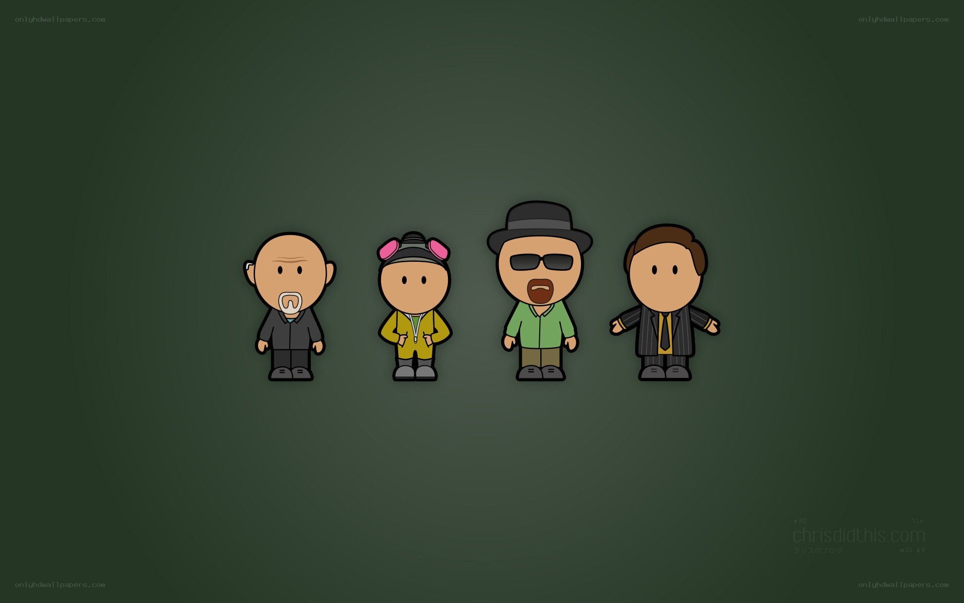 Chibi characters from Breaking Bad