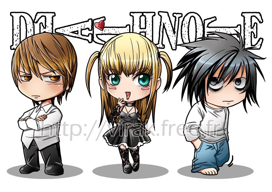Chibi characters from Death Note