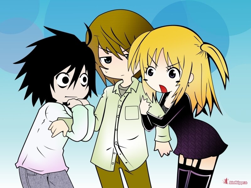 Chibi characters from Death Note