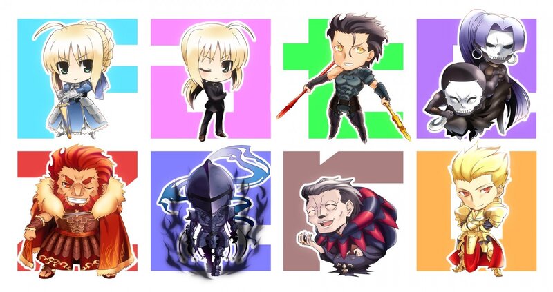 Chibi characters from Fate series