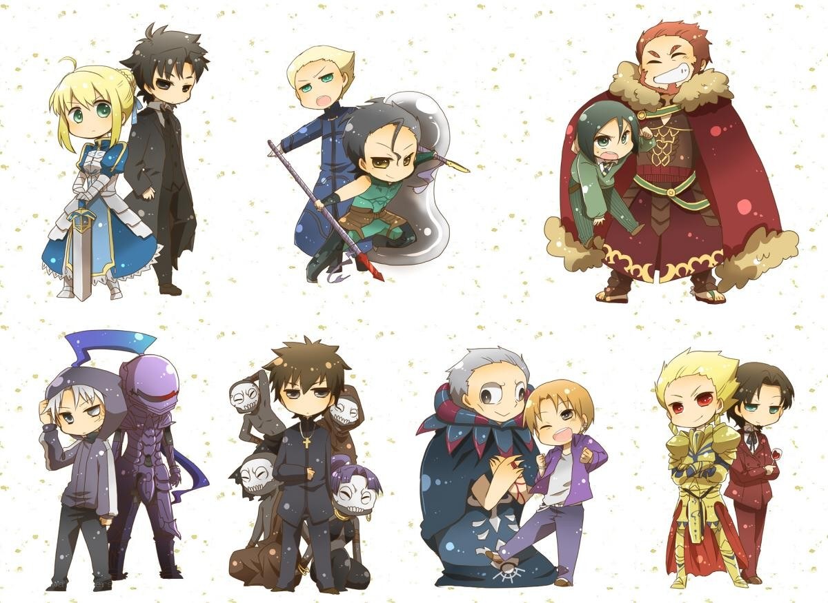 Chibi characters from Fate series