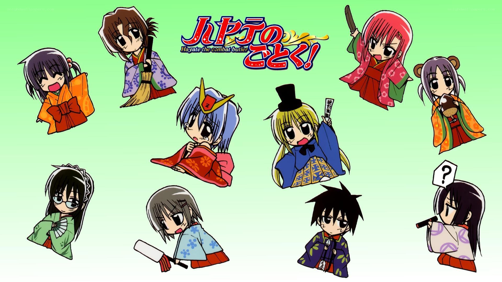 Chibi characters from Hayate the Combat Butler