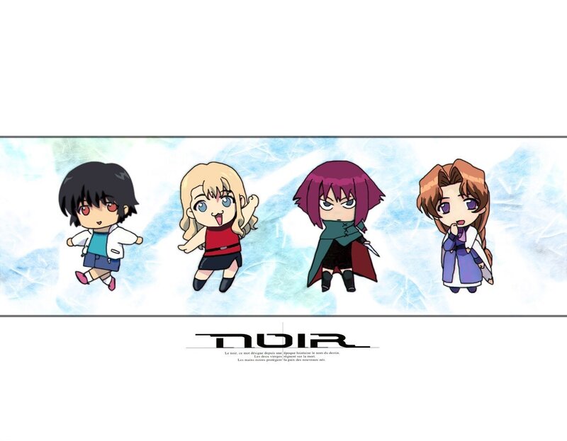 Chibi characters from Noir