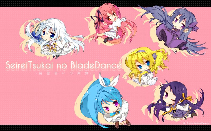 Chibi characters from Seirei Tsukai no Blade Dance