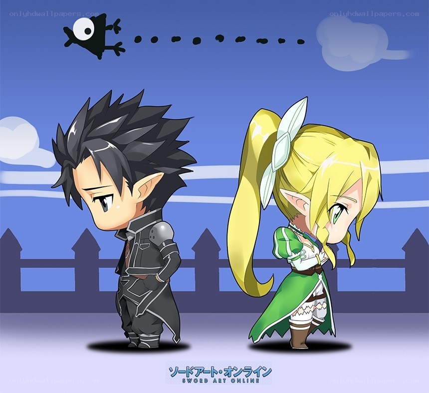 Chibi characters from Sword Art Online