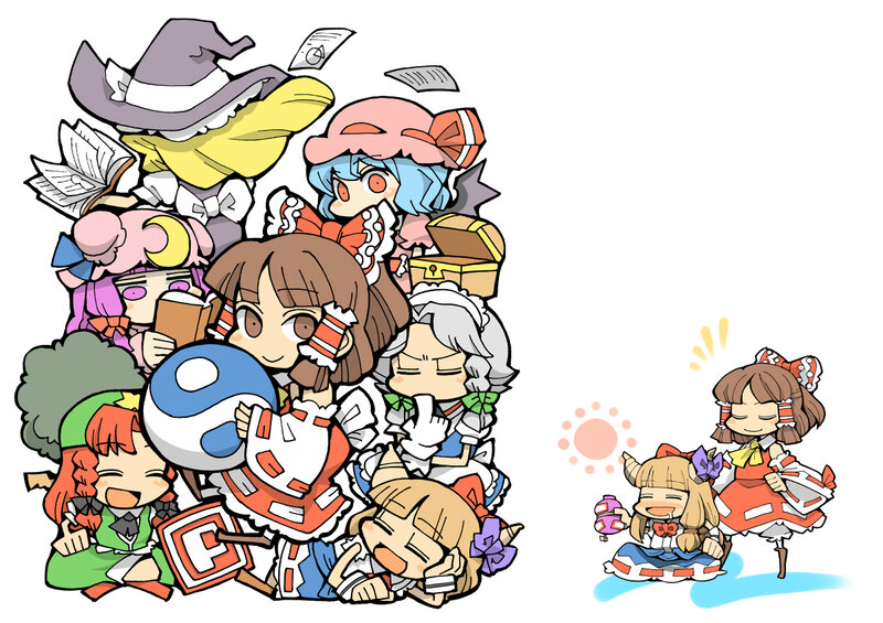 Chibi characters from Touhou Project