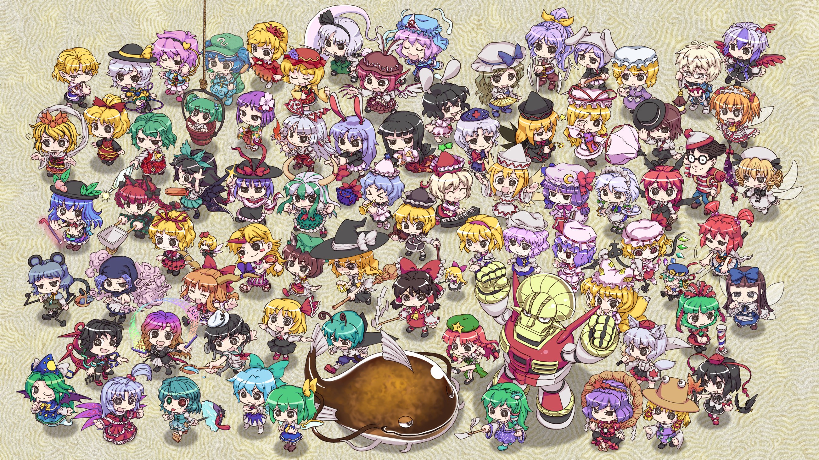 Chibi characters from Touhou Project