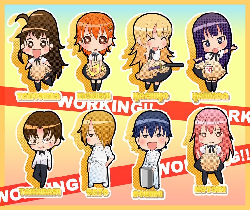 Chibi characters from Working!!