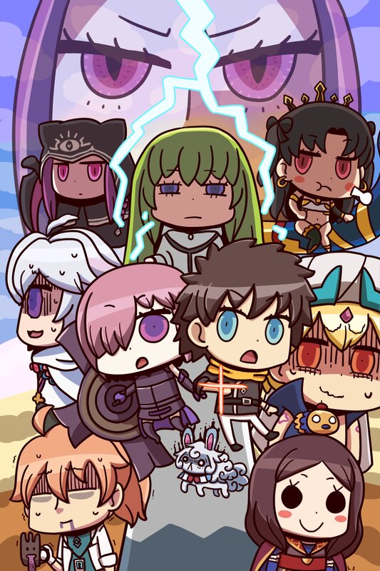 Chibi Characters Group — Purple