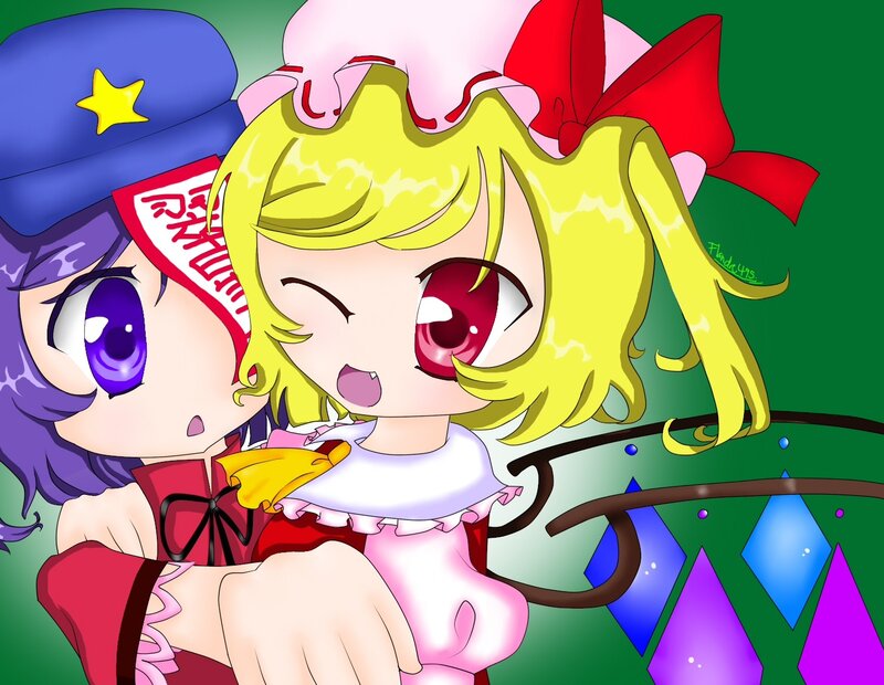 chibi characters hugging