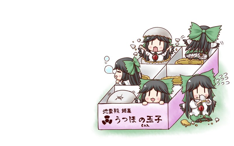 Chibi characters in a bento box