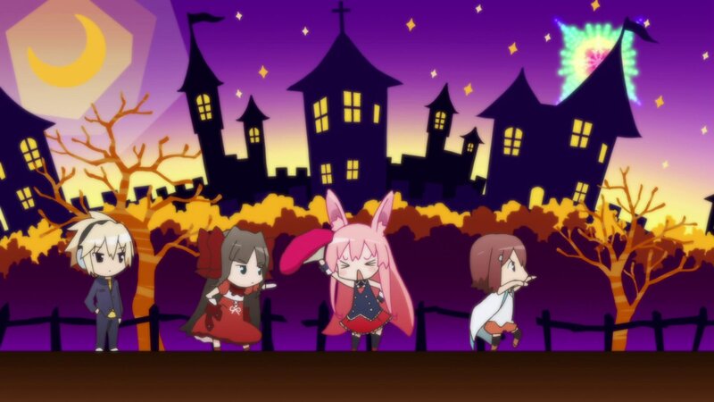 Chibi Characters in a Graveyard — Purple