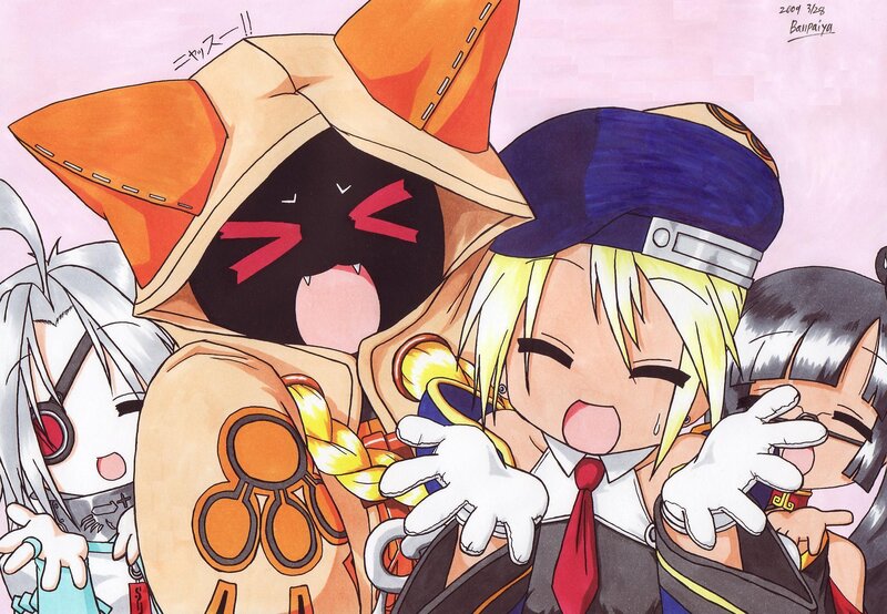 Chibi characters in a group