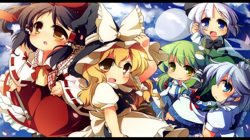 Chibi characters in a group