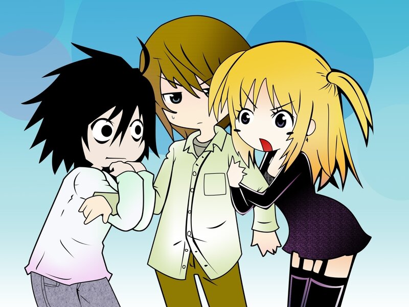 Chibi characters in a group