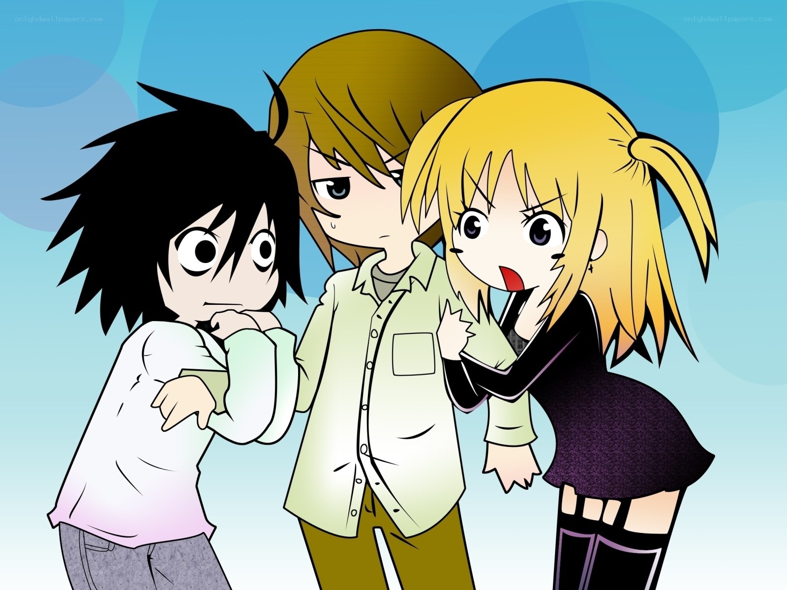 Chibi characters in a group