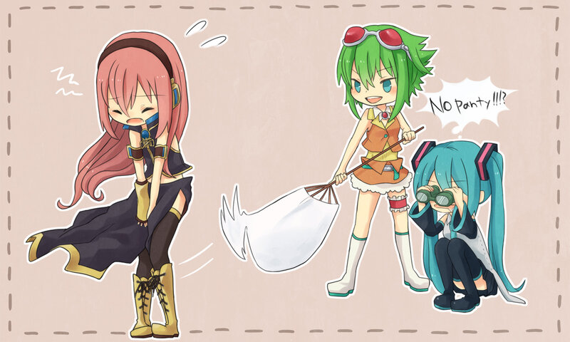 Chibi characters in a playful scene