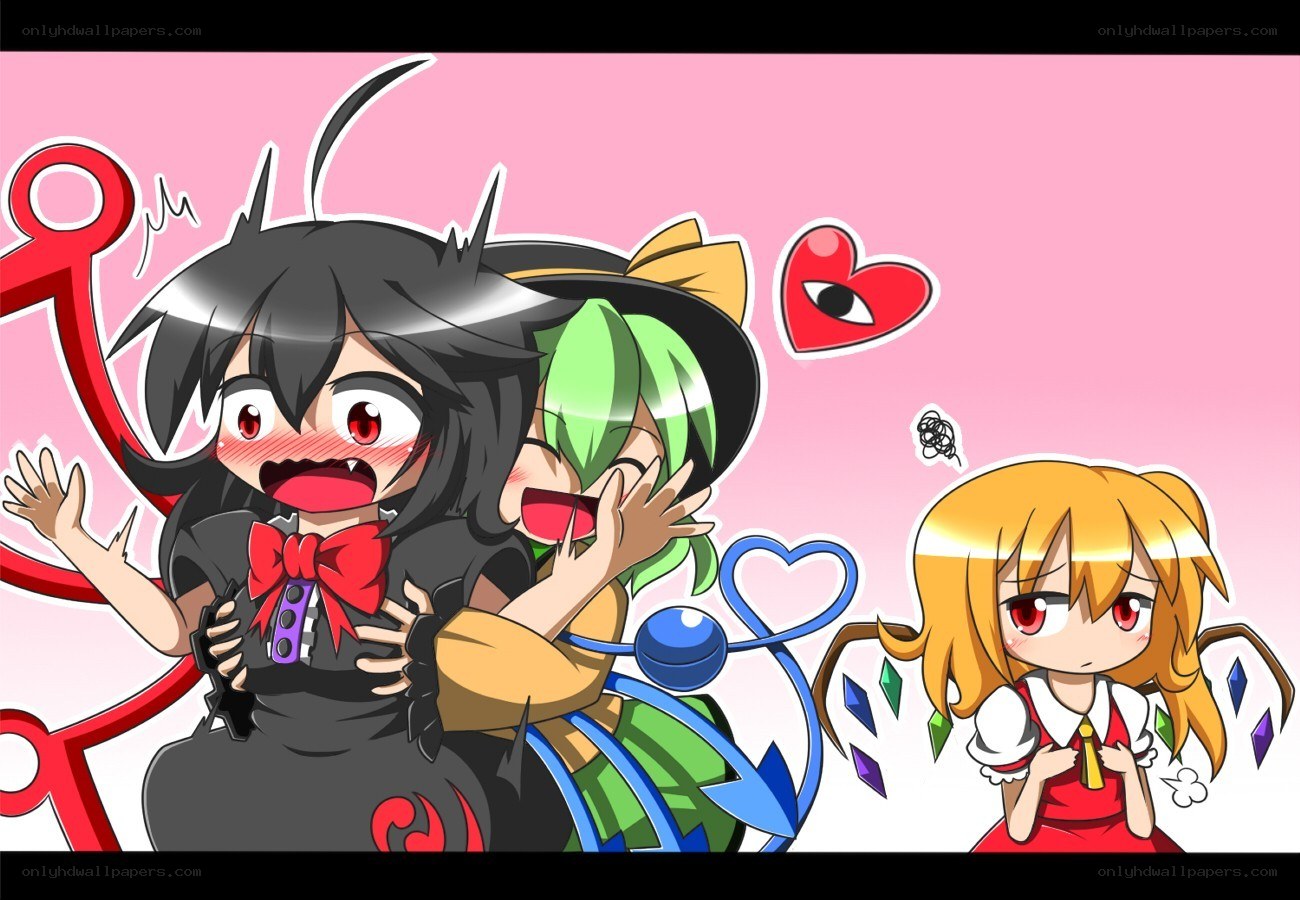 Chibi characters in a playful scene