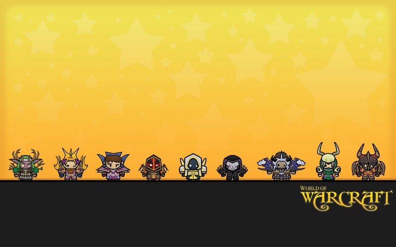 Chibi Characters in a Row — Yellow
