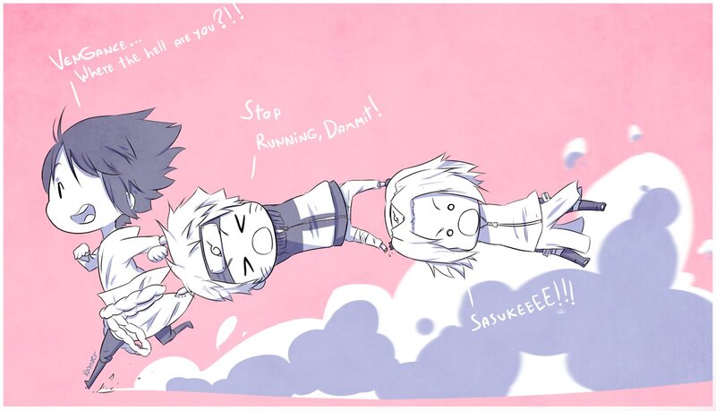 Chibi characters in action
