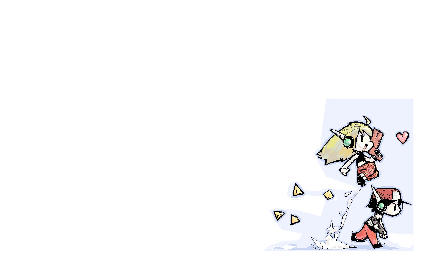 chibi characters in action
