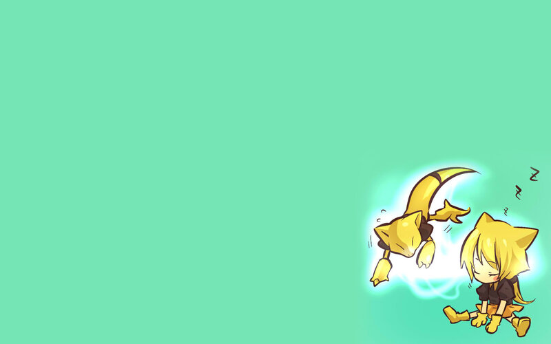 Chibi characters in action