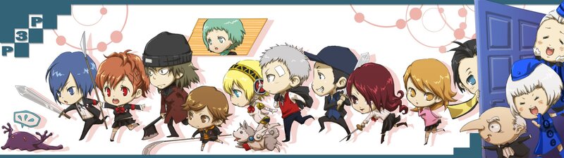 Chibi characters in action